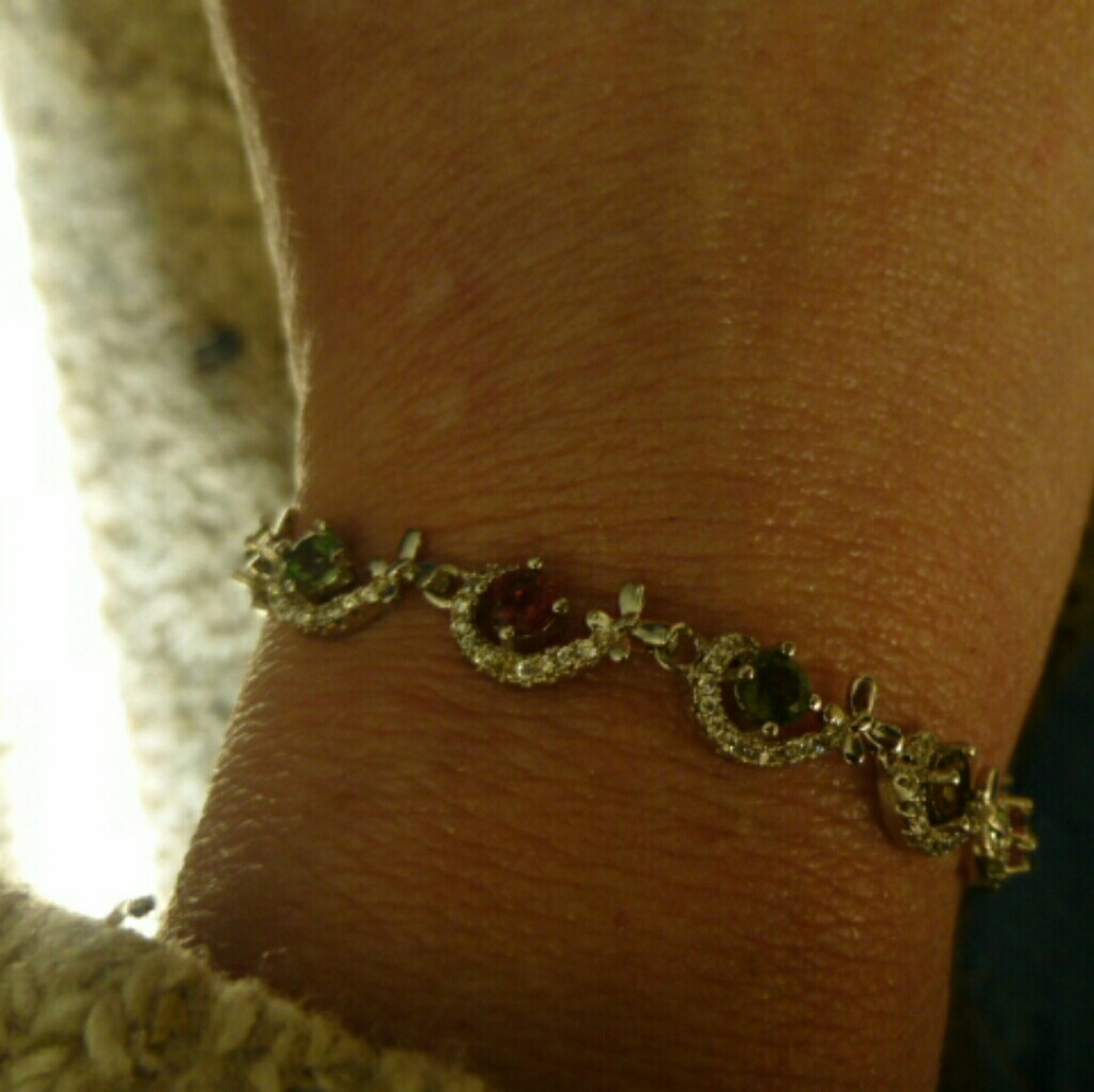 MULTI  GENUINE TOURMALINE BRACELET
